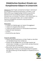 Vorschau - Mal- und Bastelvorlagen - Komplimente-Gläser: positive Verstärkung und Wertschätzung - Seite 1