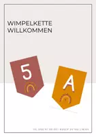 Vorschau - Poster - Wimpelkette Willkommen, Klassenzimmerdekoration - Deckblatt