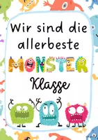 Vorschau - Poster - MONSTERKLASSE: 10 niedliche Motivations-Poster für dein Klassenzimmer! / Wandbilder Klassenraum Deko - Seite 2