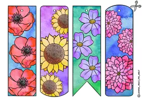 Vorschau - Spiele - Bastelpaket "Blumen" / Ausmalbilder / Girlande / Lesezeichen - Seite 3