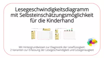 Vorschau - Arbeitsblätter - Lesediagramm/Leseprotokoll - für die Dokumentation der Leseflüssigkeit/Lesegeschwindigkeit - mit Selbstreflexion - Seite 1