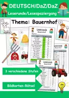Vorschau - Arbeitsblätter - Lesespaziergang Bauernhof - Leserunde Klasse 1 und 2 - Deckblatt