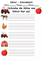 Vorschau - Arbeitsblätter - GRATIS - Diktat Thema Bauernhof - DaZ/DaF, Deutsch (Klasse 1 bis 4) - Seite 2