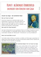 Vorschau - Arbeitsblätter - Kunst Sommer: blühendes Erdbeerfeld inspiriert von Vincent van Gogh - Seite 1