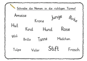Vorschau - Arbeitsblätter - Wortartenmärchen: Tafelmaterial + AB zu Nomen - Seite 3