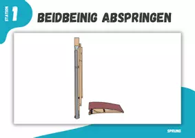 Vorschau - Stationenlernen - Turnen ⎮ Sprung - Beidbeiniges Abspringen (6 Stationskarten) - Seite 1