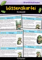 Vorschau - Arbeitsblätter - Krokodil MEGABUNDLE - Wissenskartei, Lückentext, Steckbrief, Suchsel - Seite 1