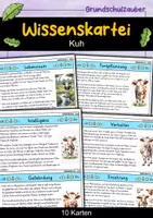 Vorschau - Arbeitsblätter - Kuh MEGABUNDLE - Wissenskartei, Lückentext, Steckbrief, Suchsel - Seite 1