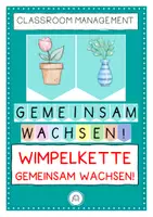 Vorschau - Poster - Wimpelkette Klassenzimmer Gemeinsam wachsen - Deckblatt