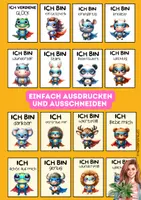 Vorschau - Mal- und Bastelvorlagen - Affirmationskärtchen Selbstliebe und Achtsamkeit Superhelden - Seite 2