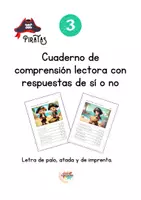 Vista previa - Hojas de trabajo - Cuaderno de comprensión lectora 3. Piratas - Portada
