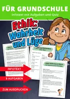 Vorschau - Arbeitsblätter - Ethik in der Grundschule: Wahrheit und Lüge - Deckblatt