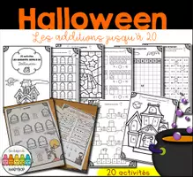 Aperçu - Jeux - Les additions jusqu´ à 20 - Halloween - Page de couverture