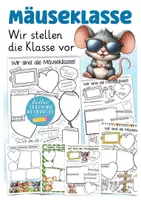 Vorschau - Arbeitsblätter - Mausklasse vorstellen Klassentier Maus - Deckblatt