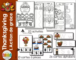 Aperçu - Jeux - Cahier d´activités Thanksgiving Action de grâce - Page de couverture