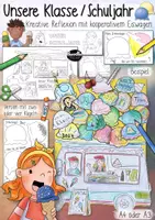 Vorschau - Mal- und Bastelvorlagen - Unsere Klasse / Schuljahr 25/26 - Eiswagen Gemeinschaftsbild / Eisbecher Koop-Bild - Seite 1