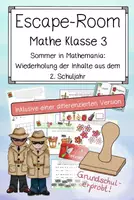 Vorschau - Arbeitsblätter - Escape-Room Mathe Wiederholung Klasse 2 differenziert - Deckblatt