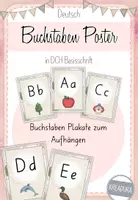 Vorschau - Poster - Buchstaben Poster in DCH Basisschrift - ABC Plakat - Deckblatt