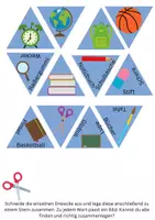 Vorschau - Spiele - Legesterne zum Thema Schule (DaZ, Anfangsunterricht) - Seite 3
