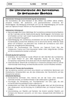 Vorschau - Arbeitsblätter - Surrealismus Literatur: Autoren, Werke, Merkmale - Seite 1
