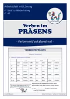 Vorschau - Arbeitsblätter - Das Präsens - Materialpaket | DaF | A1 - Seite 1