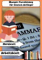 Vorschau - Arbeitsblätter - Arbeitsblatt: Pluralbildung für Deutsch-Anfänger - Deckblatt