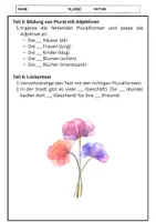 Vorschau - Arbeitsblätter - Arbeitsblatt: Pluralbildung für Deutsch-Anfänger - Seite 2