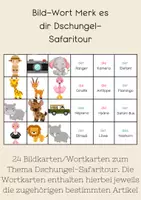 Vorschau - Spiele - Bild-Wort Merk es dir Dschungel Safaritour - Deckblatt