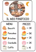 anteprima - Esercizi - Il panificio 🥯🥖🥨 - Gioco simbolico - Pagina di copertina