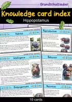 Vorschau - Bildkarten - Knowledge card index - 70 different animals - Material package (English) - Seite 1