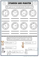 Vorschau - Arbeitsblätter - Uhrzeit Stunden und Minuten Zeitspanne Mathe 2. Klasse 3. Klasse - Seite 2