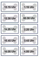 Vorschau - Stationenlernen - Zwillinge finden Uhrzeit Stunden Minuten Mathe 2. Klasse 3. Klasse - Seite 1