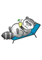 Vorschau - Mal- und Bastelvorlagen - Waschbär mit Getränk - Clipart Grafiken - Seite 2
