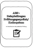 Vorschau - Prüfungsvorbereitung - Fragenkatalog Kolloquium Beispielfragen AES praktische Prüfung - Deckblatt