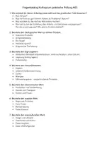 Vorschau - Prüfungsvorbereitung - Fragenkatalog Kolloquium Beispielfragen AES praktische Prüfung - Seite 1