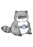 Vorschau - Mal- und Bastelvorlagen - Waschbär mit heißem Kakao - Clipart Grafiken - Seite 2