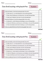 Vorschau - Arbeitsblätter - Briefe verfassen - Checklisten - Seite 1