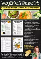 Vorschau - Arbeitsblätter - Veganes Rezept Kartoffel-Möhren-Stampf mit Gurkensalat - Deckblatt