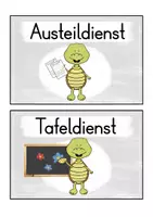 Vorschau - Bildkarten - Schildkrötenklasse | Klassendienste - Seite 1