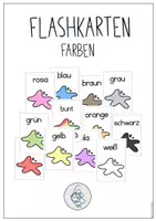 Vorschau - Präsentationen/Tafelbilder - Flashkarten/Wort- und Bildkarten zum Thema “Farben” (DaZ) - Deckblatt