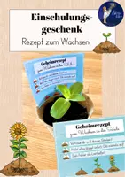 Vorschau - Mal- und Bastelvorlagen - Einschulungsgeschenk - Rezept zum Wachsen - Deckblatt