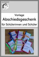 Vorschau - Mal- und Bastelvorlagen - Vorlage Abschiedsgeschenk für Schülerinnen und Schüler - Deckblatt