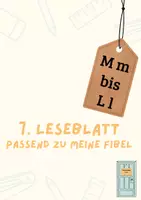 Vorschau - Arbeitsblätter - 7. Leseblatt L l passend zu MEINE FIBEL - Deckblatt