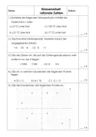 Vorschau - Arbeitsblätter - Eine Klassenarbeit zu den rationalen Zahlen - Deckblatt