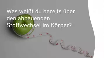 Vorschau - Präsentationen/Tafelbilder - Unterrichtseinstieg: Abbauender Stoffwechsel - Biologie - Seite 1