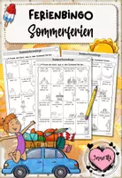 Vorschau - Arbeitsblätter - Bingo: Sommerferien (drei Spielpläne) - Deckblatt