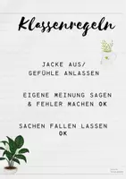 Vorschau - Poster - Klassenposter Klassenregeln „Gefühle anlassen“ A3 A4 - Seite 2