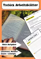 Vorschau - Arbeitsblätter - Tschick Jugendbuch: Arbeitsblätter, Lückentext und Übungen - Deckblatt