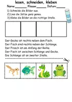 Vorschau - Arbeitsblätter - Haustiere Leserätsel - Lesen, schneiden, kleben - DaZ/DaF, Deutsch, Sachunterricht - Seite 2
