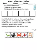 Vorschau - Arbeitsblätter - Haustiere Leserätsel - Lesen, schneiden, kleben - DaZ/DaF, Deutsch, Sachunterricht - Seite 3